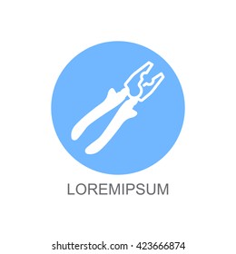 Web line icon. Pliers