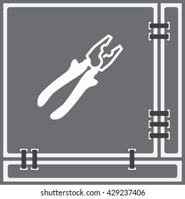 Web line icon. Pliers