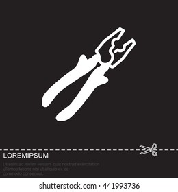 Web line icon. Pliers