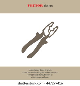 Web line icon. Pliers