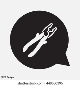 Web line icon. Pliers
