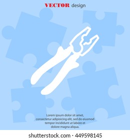 Web line icon. Pliers