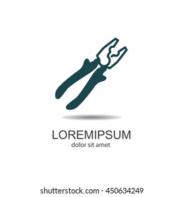 Web line icon. Pliers
