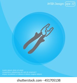 Web line icon. Pliers