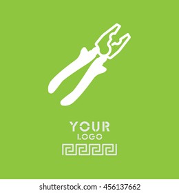Web line icon. Pliers