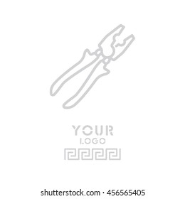 Web line icon. Pliers