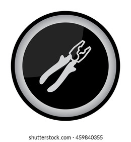 Web line icon. Pliers