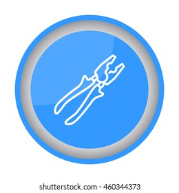 Web line icon. Pliers