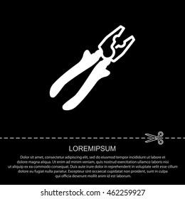 Web line icon. Pliers