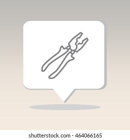 Web line icon. Pliers