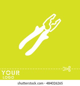 Web line icon. Pliers