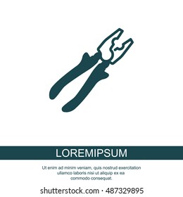 Web line icon. Pliers