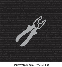 Web line icon. Pliers