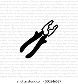 Web line icon. Pliers