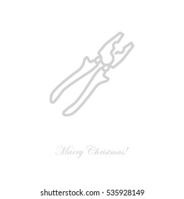 Web line icon. Pliers