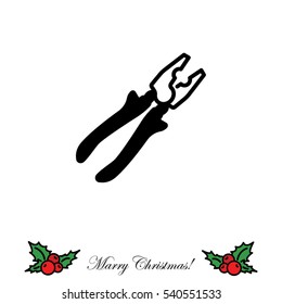 Web line icon. Pliers