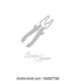 Web line icon. Pliers