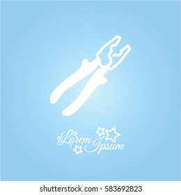 Web line icon. Pliers
