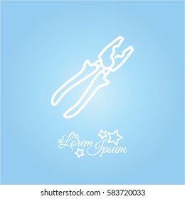 Web line icon. Pliers