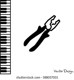 Web line icon. Pliers
