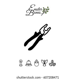 Web line icon. Pliers