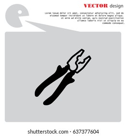 Web line icon. Pliers