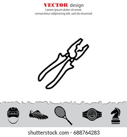 Web line icon. Pliers