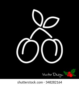 Web line icon. Plum
