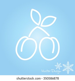 Web line icon. Plum