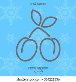 Web line icon. Plum