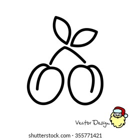 Web line icon. Plum