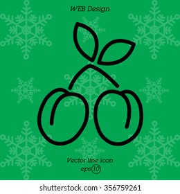 Web line icon. Plum