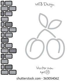 Web line icon. Plum