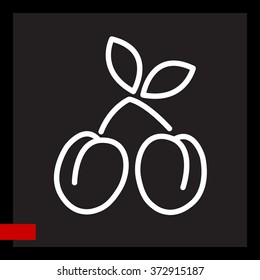 Web line icon. Plum