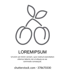 Web line icon. Plum