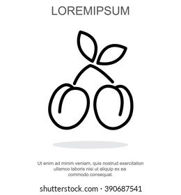 Web line icon. Plum