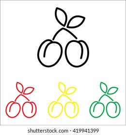 Web line icon. Plum