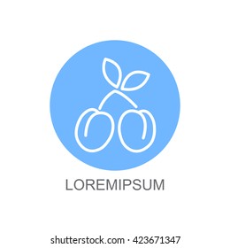 Web line icon. Plum
