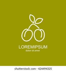 Web line icon. Plum