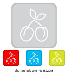 Web line icon. Plum