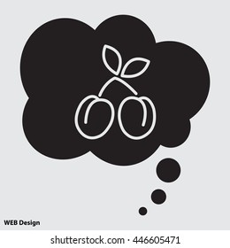 Web line icon. Plum
