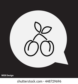 Web line icon. Plum