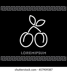Web line icon. Plum