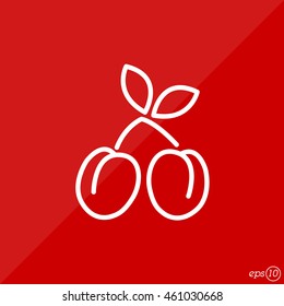Web line icon. Plum