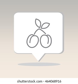 Web line icon. Plum