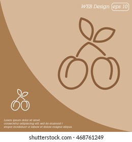 Web line icon. Plum