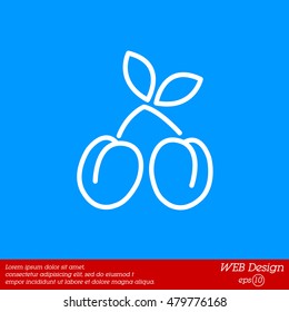 Web line icon. Plum