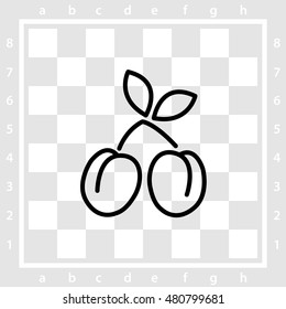 Web line icon. Plum