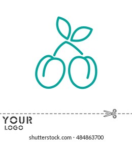 Web line icon. Plum
