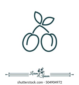 Web line icon. Plum